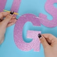 thumbnail image 6 of Pink Glitter DIY Custom Banner Kit, Letters & Numbers for Birthdays, Graduation, Weddings & Party Decorations, 6 of 7