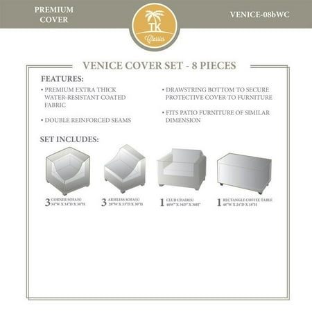 - TK Classics Venice 08bWC 8 Piece Conversation Set Cover