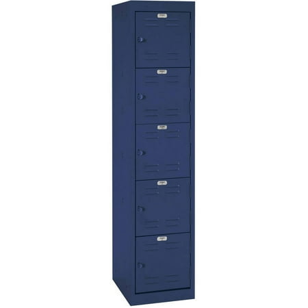 Sandusky 5-Tier Welded Storage Locker, 66"H, Navy Blue