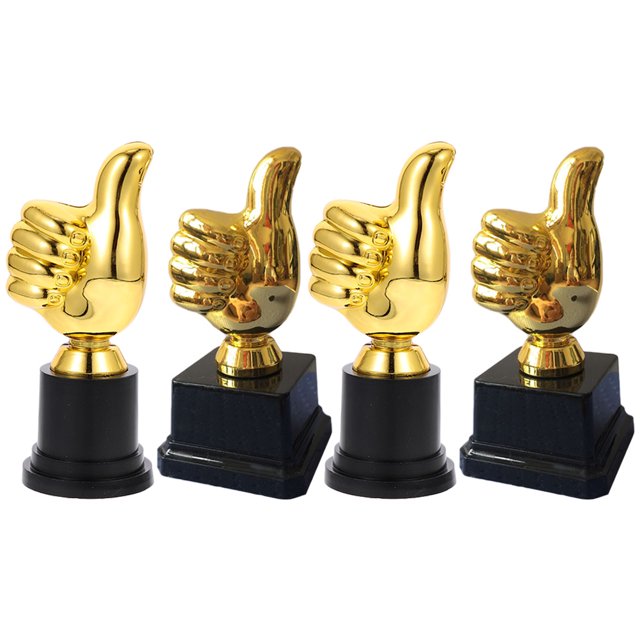KAKOWELY 4 piezas de trofeos creativos para decoración de jardín de infantes, trofeos de competición, trofeos exquisitos, modelos de premios.