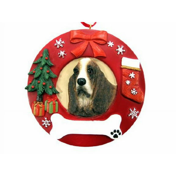 E&S Pets Basset Hound Personalized Christmas Ornament