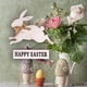 thumbnail image 2 of Letrero colgante perfecl Happy Easter Sign Bunny with Rope Placa decorativa de madera para favores de fiesta Interior Jardín al aire libre, 2 of 6