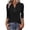 Black, variant on Women's V-Neck Tunic Top 3/4 Dolman Sleeve Loose Fit Casual Solid Blouse T-Shirt