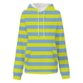 thumbnail image 2 of WTXUE Hoodies Pullover Ribbed Long Sleeve Tops Oversized Hoodies Striped Plus Size Long Sleeve Sweaters Pullover Fall Clothes with Pocket Dressy Sweaters Lightweight Pullover Tunic Sweatshirt Green M, 2 of 4