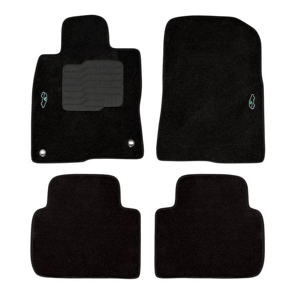 Carpet Floor Mats for 2022 to 2026 Honda Civic, Front and Rear, Black