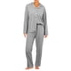 thumbnail image 1 of Conjunto de pijama de manga larga de 2 piezas para mujer - Pijama informal y cómodo con pantalones de cintura elástica - Tejido de poliéster suave - Tallas M-XXL, 1 of 3