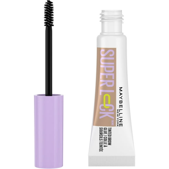 Maybelline Super Lock Brow Glue Tinted Waterproof Eyebrow Gel, Taupe, 0.23 fl oz