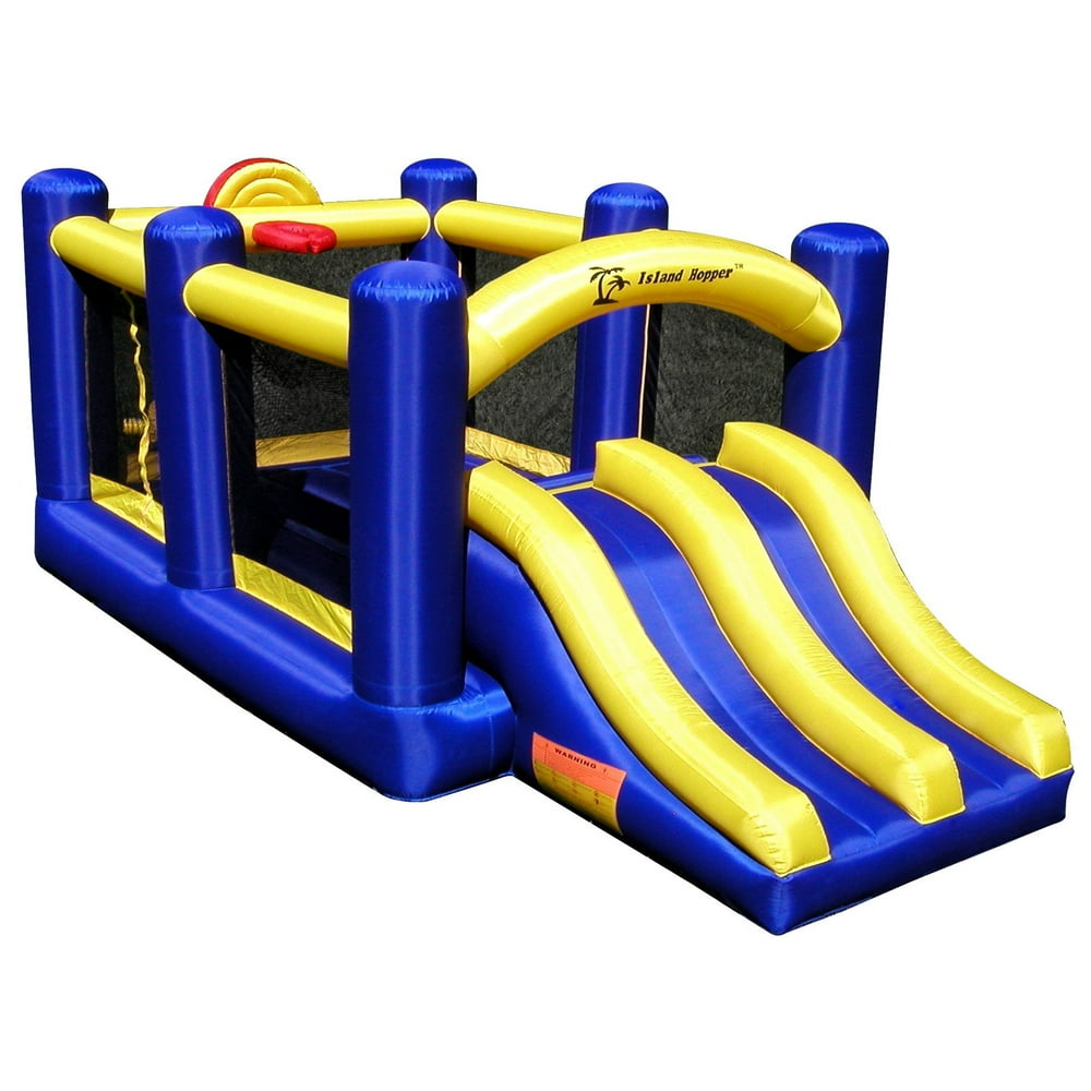 Island Hopper Racing Slide & Slam Bounce House