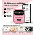 thumbnail image 2 of Phomemo M110 Label Makers - Barcode Label Printer Bluetooth Portable Thermal Printer for Small Business, Address, Logo, Clothing, Mailing, Sticker Printer for Phones & PC, Black, 2 of 8