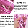 thumbnail image 4 of 3 Packs 3.2ft x 6.6ft Rose Pink Metallic Tinsel Foil Fringe Curtains Photo Booth Props for Birthday Wedding Engagement Bridal Shower Holiday Celebration Party Decorations, 4 of 6
