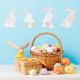 thumbnail image 1 of unbranded 9Ud Calcomanías Decorativas De Para Fiesta De Pascua Color Plateado, 1 of 7