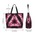 thumbnail image 6 of ZICANCN Psychedelic Roses Tote Bag , Grocery Bags Reusable Shopping Bags with Handles Durable Foldable Washable for Women Men, 6 of 8