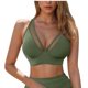 thumbnail image 2 of Traje de baño de bikini liso sin mangas para mujer, traje de baño push-up acolchado, conjuntos de blusa de traje de baño de poliéster para mujer, 2 of 7