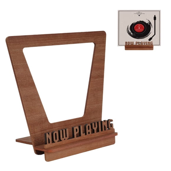Support en Vinyle Record pour LP Records Fait Main Vinyle Vintage Minimaliste 3D Support d'Affichage Record pour Album LP pour Pièce Maintenant Tournant Support de Rangement d'Affichage Record Brevet en Attente