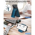 thumbnail image 6 of ExtreLife Magnetic Wallet with Find My, Magnetic Card Holder with Adjustable Phone Stand Compatible for iPhone 17/16/15/14/13/12 Series, RFID, Leather, Fits 8 Card, 6 of 10