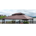 thumbnail image 2 of CoSoTower 10X12 Ft Outdoor Patio Gazebo Replacement Canopy,Double Tiered Gazebo Tent Roof Top Cover Only(Frame Not Include)-Brown, 2 of 6