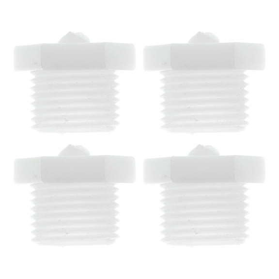 Unique Bargains Plastic Hose Barb Fitting G1/2 Female Thread End Plug Clear 4 Pcs
