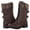 Brown, variant on GLOBALWIN Women's Black Mid Calf Lace Up Combat Boots 7.5M