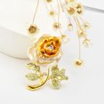 thumbnail image 2 of Broches para Mujeres Girls Rose Rhinestones Enamel Pins Glitter Broche Joyería Mantón Vestido de noche Decoraciones Accesorios para mujer Naranja Inevent AP004642-02, 2 of 7