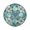 Intricate Blue Block Pattern, variant on 15.4" Round Placemat Set of 1 Polyester Fabric Place Mats Non-Slip Dining Kitchen Table Mats for Kitchen Party Decor Abstract Shapes Pattern