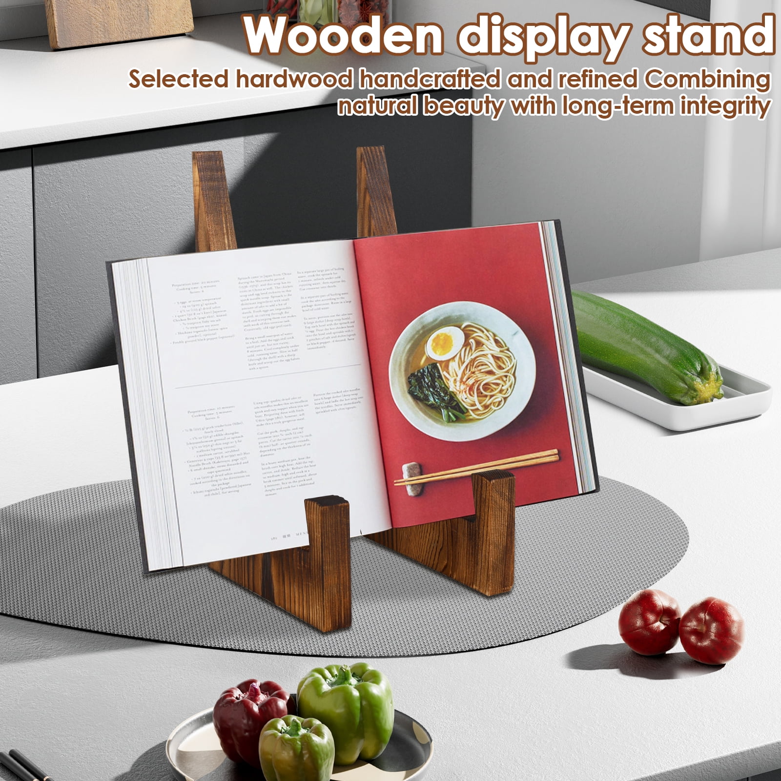 4 Pcs Wooden Plate Display Stand 8.66 Inch Plate Holder for Decor Wooden Picture Frame Holder Stand Decorative Table Top Easels for Home