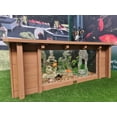 thumbnail image 2 of Raised Square Wood Pond with Large Windows - Lotus Clear View Garden Aquarium in Brown 172 Gallon, 2 of 15