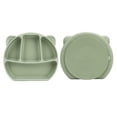 thumbnail image 3 of BOKYAN Silicone Suction Plate – One‑Piece Panda‑Shaped Food Grade Plate with Strong Grip, Olive Green, Ideal for Infant & Toddler Independent Eating, 3 of 7