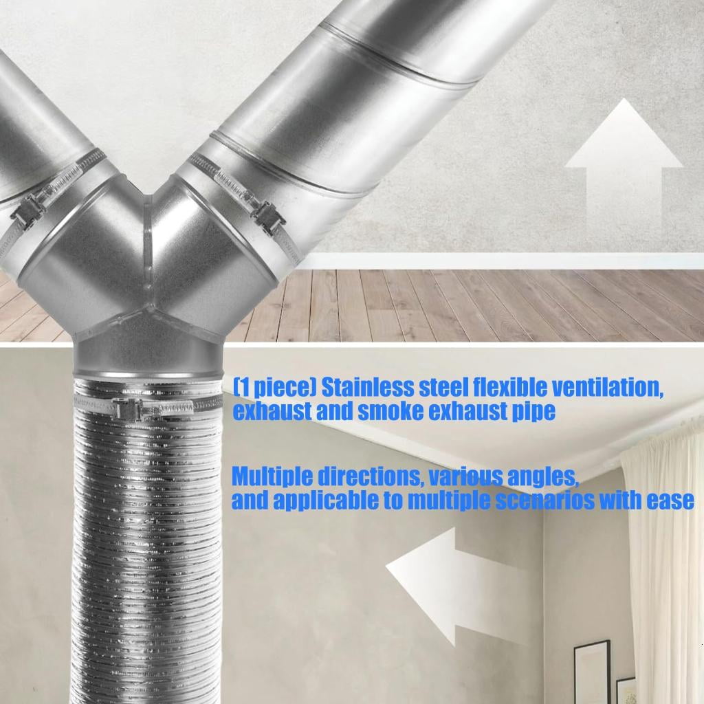 Ywmsfl Flexible Steel Air Duct Connector for Dryer Ventilation Kitchen Exhaust & Industrial Airflows Systems