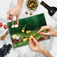 thumbnail image 4 of Mushroom Cutting Board, Fly Agarics Wonderland Lawn Meadow Scenery Greenwood, Decorative Tempered Glass Cutting and Serving Board, Small Size, Apple Green Fern Green, by Ambesonne, 4 of 5