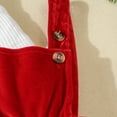 thumbnail image 5 of Owordtank Newborn Baby Girls Christmas Outfits Long Sleeve Onesie Romper+Velvet Suspender Skirts+Headband Clothes for 0-18M, 5 of 7