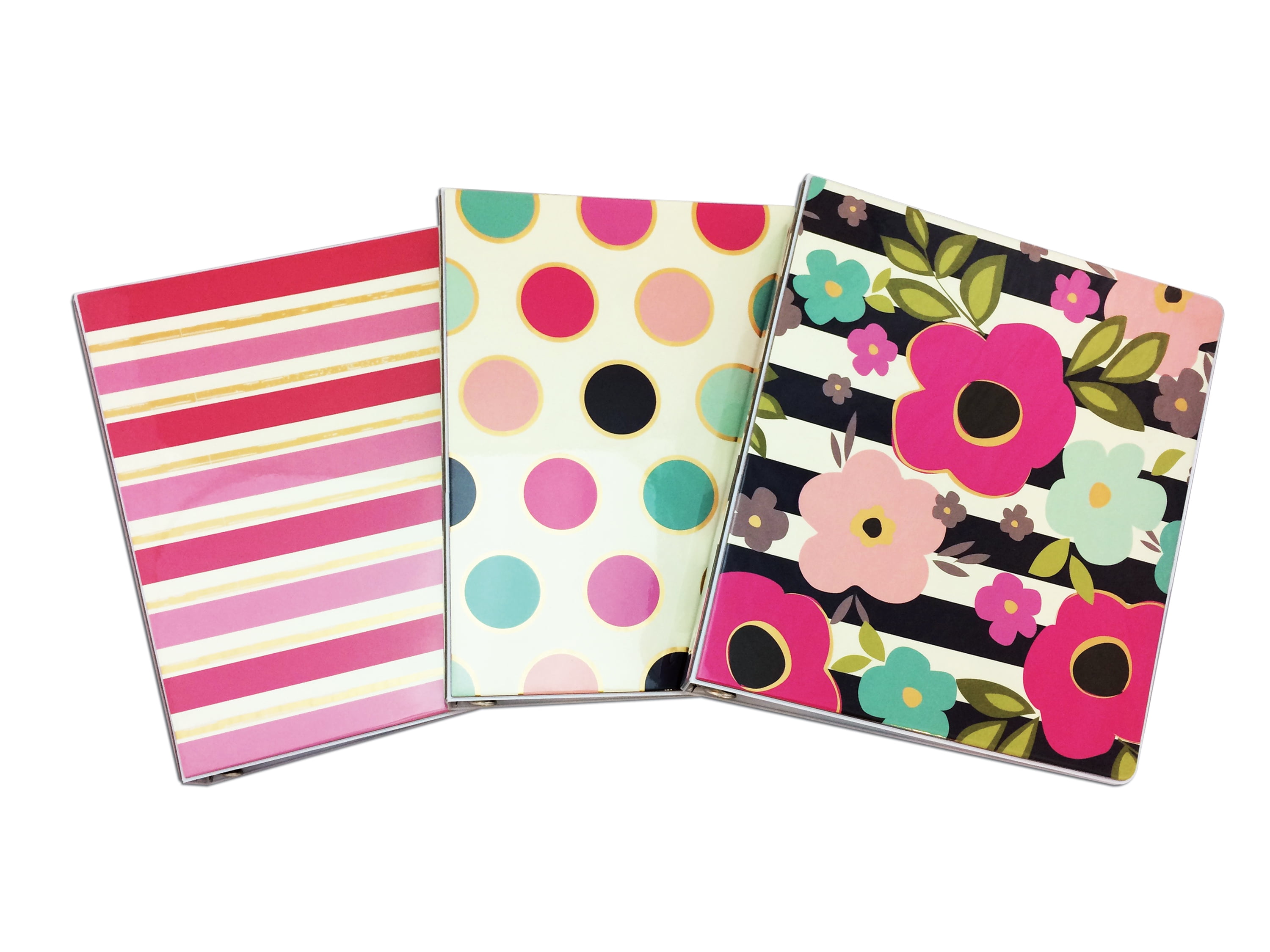 Harper 1" Fashion 3Ring Vinyl Binder Assortment