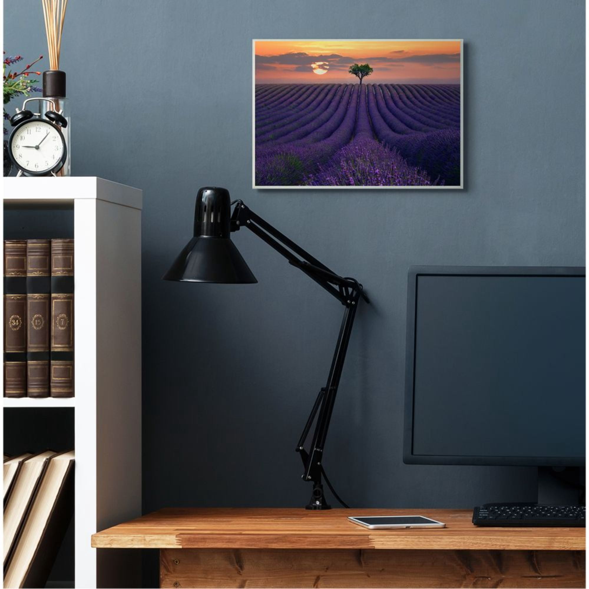 Stupell Industries Rows of Lavender Flowers Warm Sunset Field Design by Lee Sie