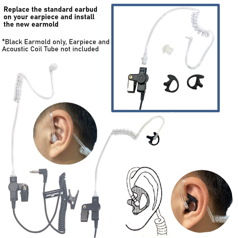 Lsgoodcare 24Pcs Replacement Earmold Earbud Left Ear for