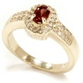 thumbnail image 3 of Pompeii 1 1/10ct Diamond & Red Tourmaline Pave Halo Gold Ring 14K Gold (G/H,I1), 3 of 3