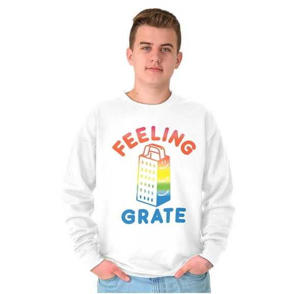 Feeling Grate Rainbow Cheese Grater Sweatshirt for Men or Women Brisco Brands X