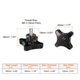 thumbnail image 2 of 5 Pieces Star Knobs M8 x 16mm Plastic 4-Star Stud Knob Hand Tightening Clamping Screw Handle Black, 2 of 6