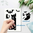 thumbnail image 3 of 8 Sheet Halloween Black Cat Window Decals Decor Self-Adhesive PVC Waterproof Spooky Haunted Bats Web Window Stickers Peel and Stick Wall Sticker for DIY Art Home Living Room Party, 3 of 9