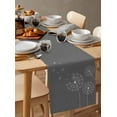 thumbnail image 3 of Table Runner Dresser Scarf 13 x 48 Inch Country Elegant Dandelion Blossom Flying Fluffy Grey Table Runners Non-Slip Heat Resistant Kitchen Dining Table Decor for Indoor Outdoor Home Party Decoration, 3 of 7