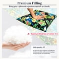 thumbnail image 2 of 18x18 Inch Outdoor Throw Pillows Set of 2, Waterproof & Fade-Resistant, Square Decorative Cushion For Patio Furniture, All Weather Outdoor Pillows (Tropical Flower Bird), 2 of 7