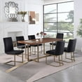 thumbnail image 4 of Elegant Walnut Veneer Dining Table, 4 of 8