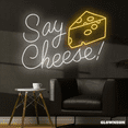 thumbnail image 2 of Glowneon Say Cheese Neon Sign, Cheese Wall Decor, Kitchen Wall Art, 2 of 4