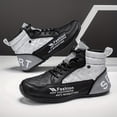 thumbnail image 5 of Men's High-Top Sneakers - Lace-Up Sneakers with Arch Support and EVA Cushioning - Breathable Fitness, Basketball, Running Shoes - All-Season Anti-Slip Sole - Lace-Up Closure with White Laces, 5 of 9
