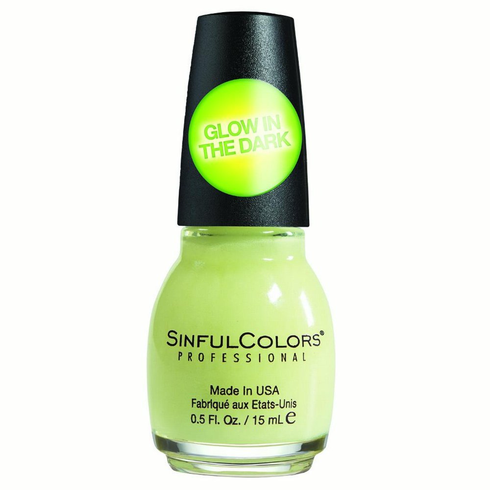 SinfulColors Nail Polish, Glow In The Dark, 0.5 Fl Oz