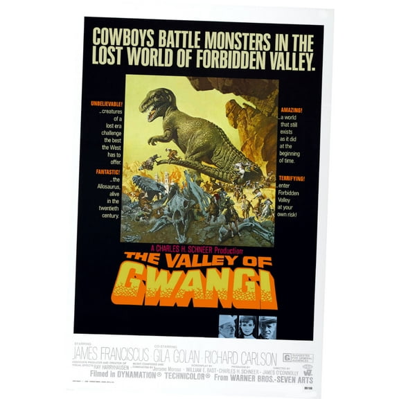 Valley Of Gwangi The Movie Poster 12x16 Print on Metal Sign 12in x 16in Square Adults Poster Time