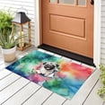 thumbnail image 3 of Funny Watercolor Adorable Pug Peeking Through Torn Paper Effect Doormat Dog Lover Gifts Indoor Outdoor Welcome Mat - 00026, 3 of 5