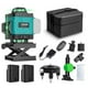 thumbnail image 1 of Nivel láser de 16 líneas con luz verde infrarroja, nivelación automática 3D, alta precisión, incluye 2 baterías y cargador, diseño para EE. UU., bolsa de tela incluida., 1 of 6