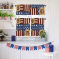 thumbnail image 6 of Independence Day Kitchen Curtains Valances 3 Piece Set, Stars and Stripe Rod Pocket Tier Curtain and Valance Drapes for Small Window 36 Inch Length for Bedroom Cafe, 6 of 9