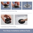 thumbnail image 6 of Oil Rubbed Bronze Bathtub Stopper Bath, Universal Pop up Tub Drain Stopper Replacement Tip Toe, Lift and Turn, EZ Bath Tub Plug, 6 of 8