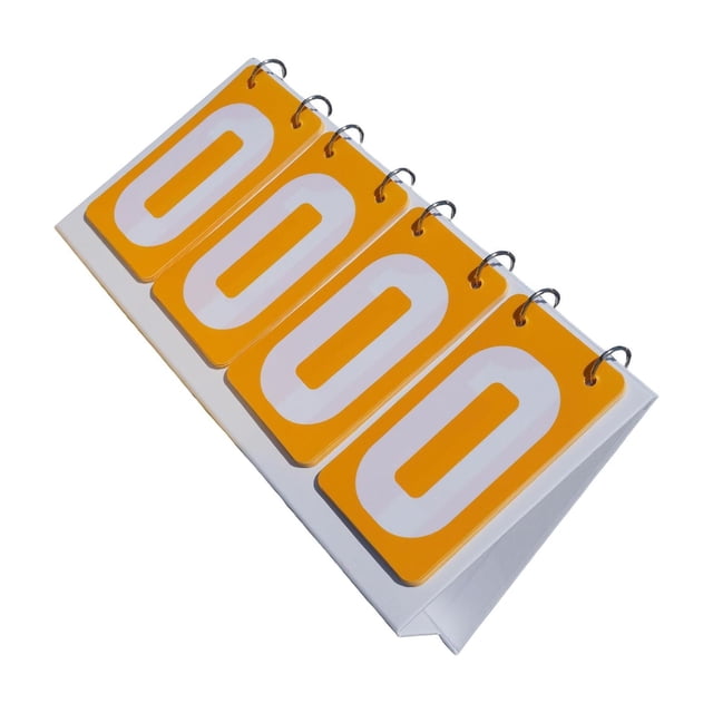 fastboy Sports Scoreboard Flip Number Score Board Table for Basketball Soccer Tennis Yellow 355x160mm