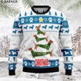 thumbnail image 3 of Lindos suéteres de punto navideños con diseño de perro salchicha, divertidos suéteres de regalo de Navidad y Halloween, tops para parejas, fiestas, unisex, casuales, 3, 3 of 5